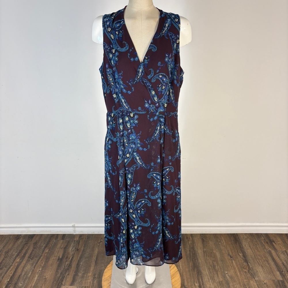 Cabi Treasure Dress Paisley Floral Midi Pockets 14